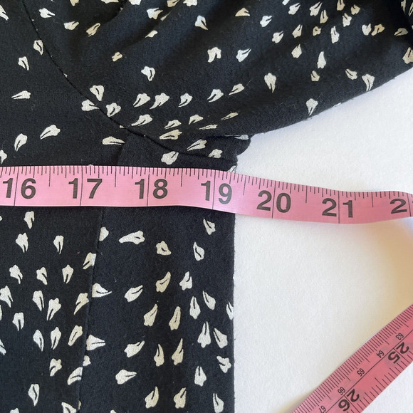 J. Jill Wearever Top Womens Size M Tall Black White Print Jersey - Picture 6 of 7